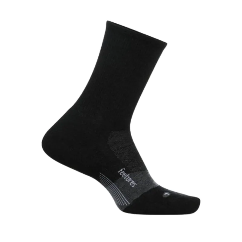 Feetures Merino 10 Ultra Light Mini Crew in Charcoal