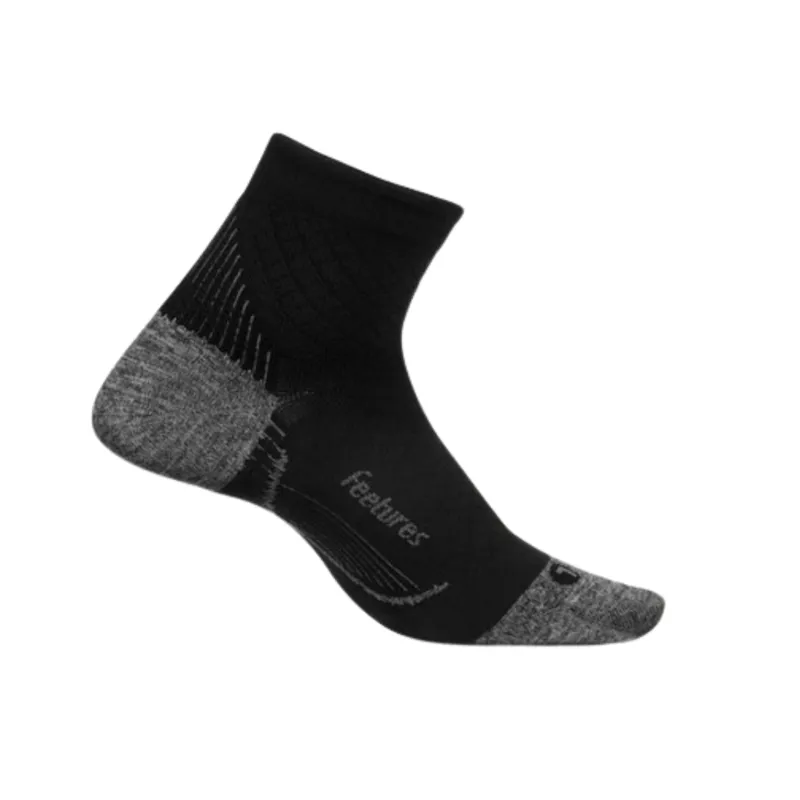 Feetures PF Relief Sock Light Cushion Quarter in Black
