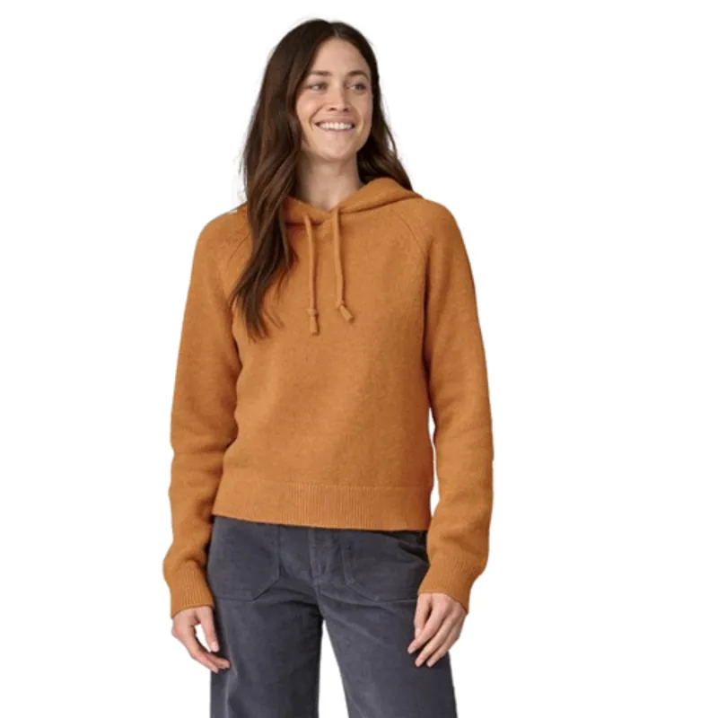 Patagonia Women's Recycled Wool-Blend Hooded P/O Sweater in Dried