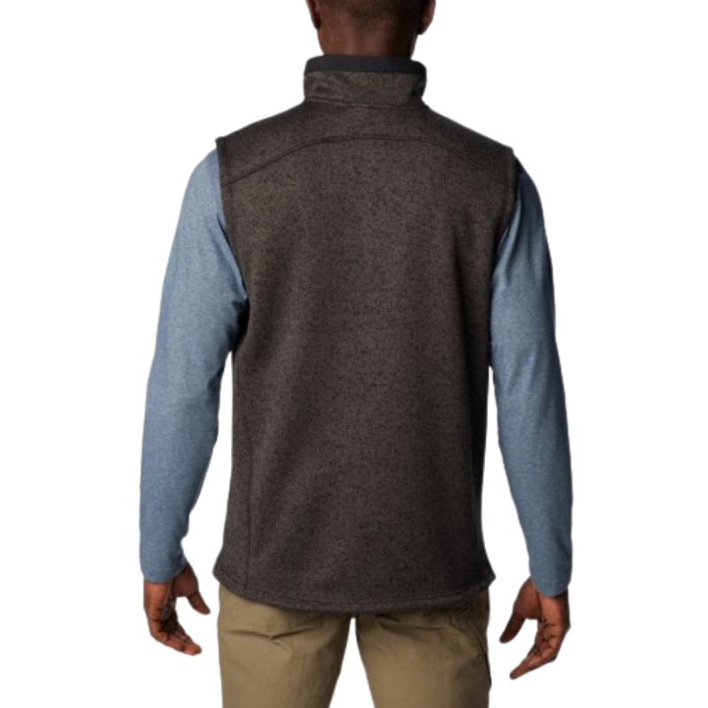 Columbia Mens Sweater Weather Vest in Black Heather-1