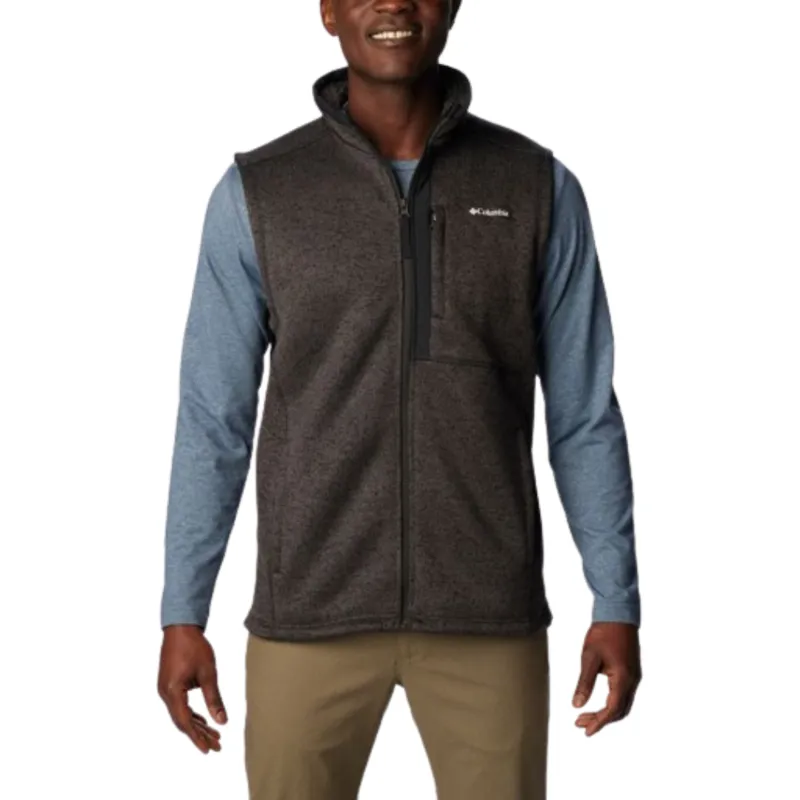Columbia Mens Sweater Weather Vest in Black Heather