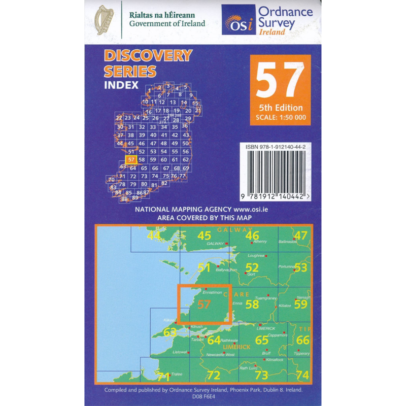 OSI Discovery Series Sheet 57 Clare Map 5th Edition in Blue-1