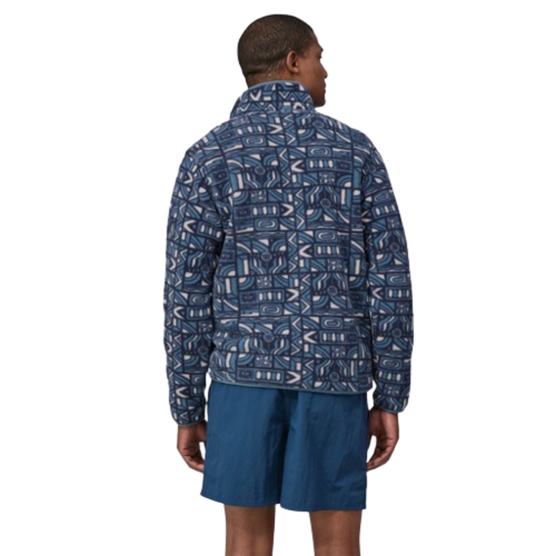 Patagonia Men's LW Synch Snap-T Pullover in New Visions / New Navy-1