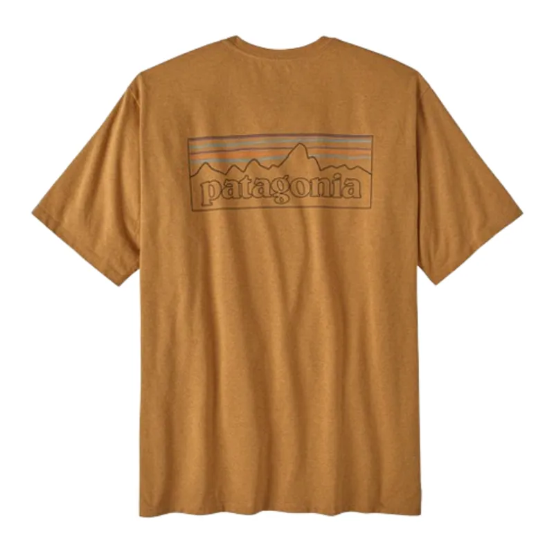 Patagonia Men's P-6 Logo Responsibili-Tee in P-6 Outline/Gold Caramel