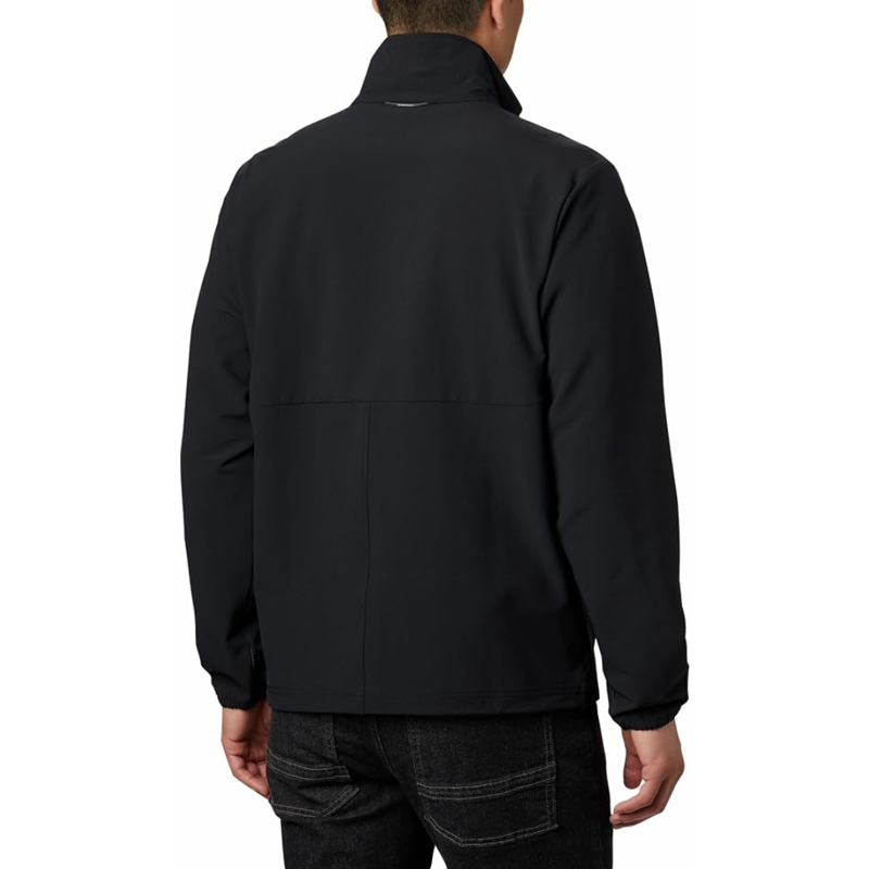 Columbia Mens Single Canyon Full Zip Fleece in Black Heather-1