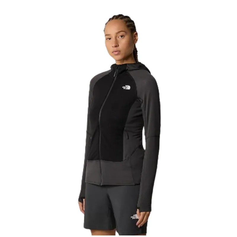 The North Face Womens Bolt Polartec Hoody in Asphalt Grey / TNF Black