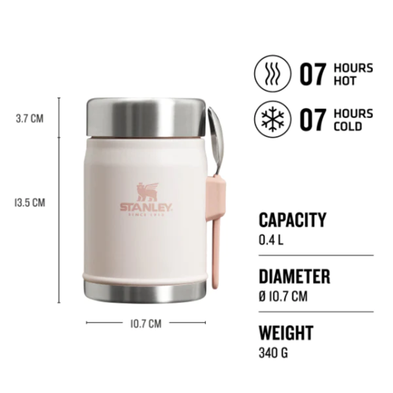 Stanley Legendary Food Jar + Spork in Rose Quartz-2