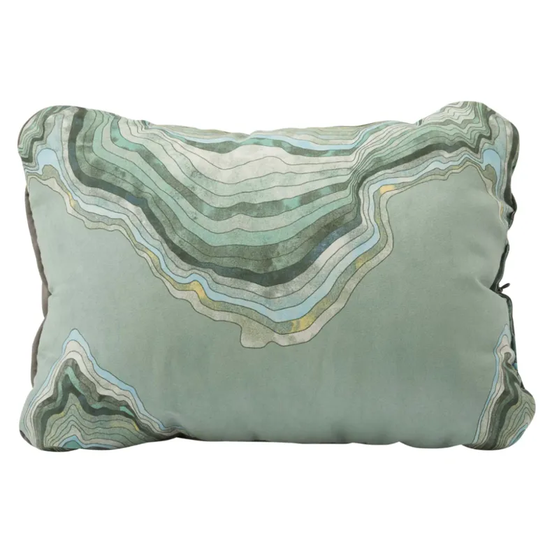 Therm-A-Rest Compressible Pillow Cinch in Sage Topo Wave Large
