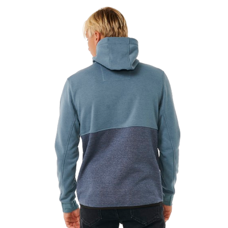 Rip Curl Mens Anti Series Departed Zip Through in Mineral Blue-1