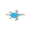 Pura Vida Opal Sea Turtle Ring in Silver
