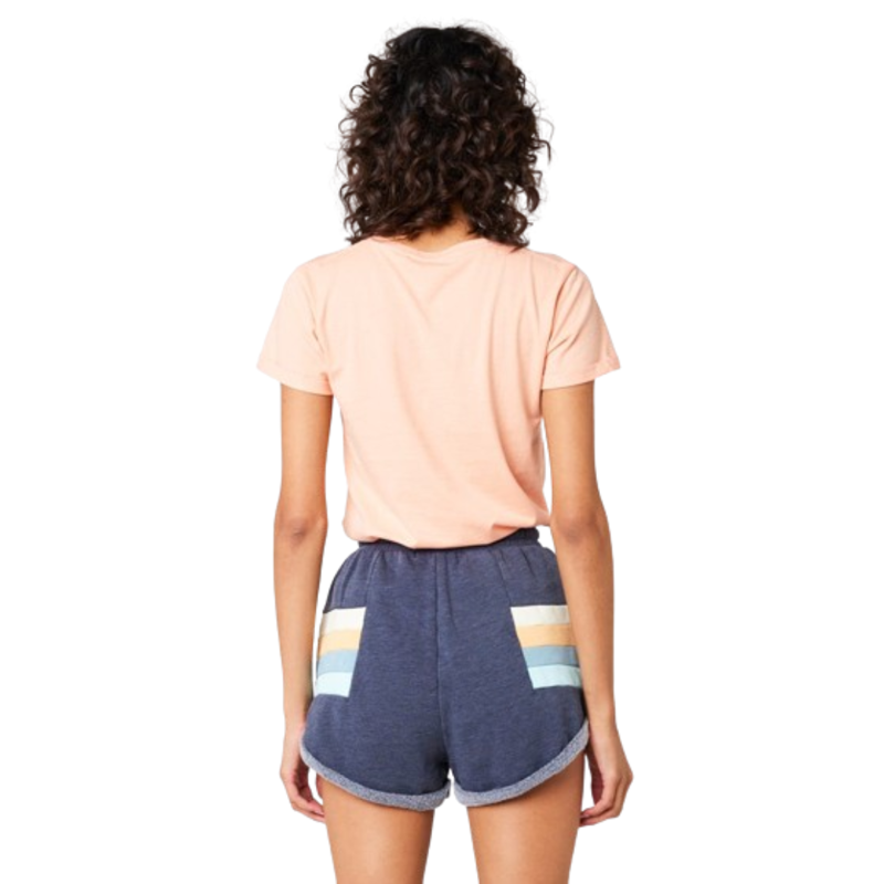 Rip Curl Womens Block Party V Tee in Bright Peach-1
