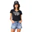 Rip Curl Womens Block Party V Tee in Black