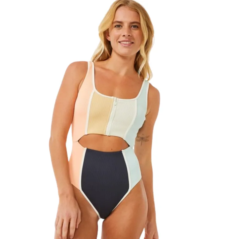 Rip Curl Womens Block Party Splice Good One Piece in Multico