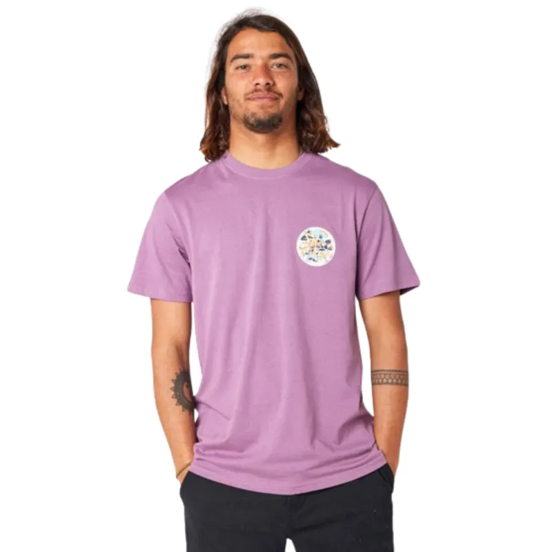 Rip Curl Mens Passage Tee in Dusty Purple