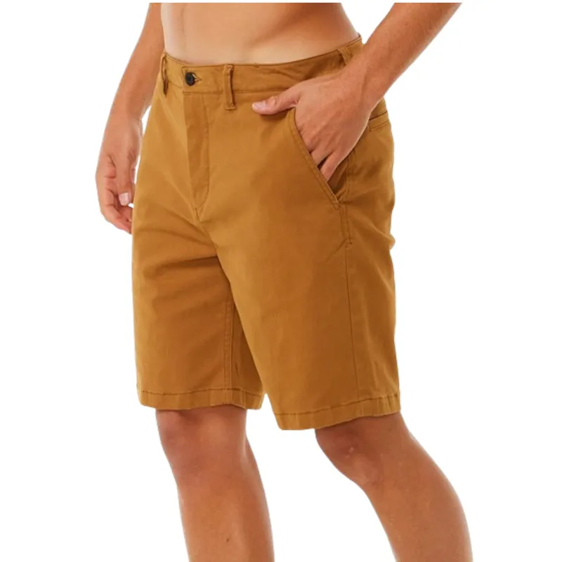 Rip Curl Mens Classic Surf Chino Walkshort in Gold