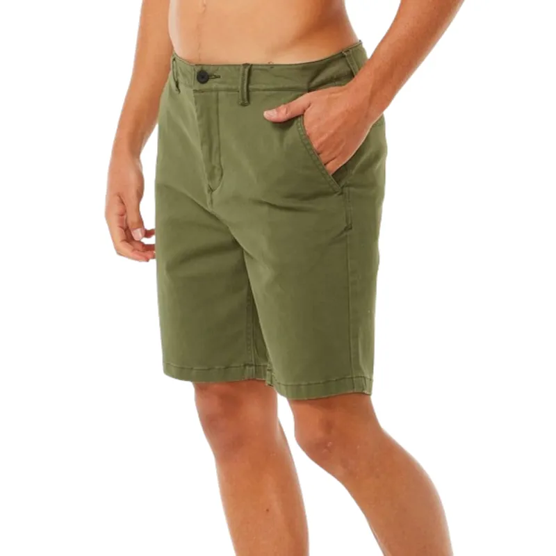 Rip Curl Mens Classic Surf Chino Walkshort in Dark Olive