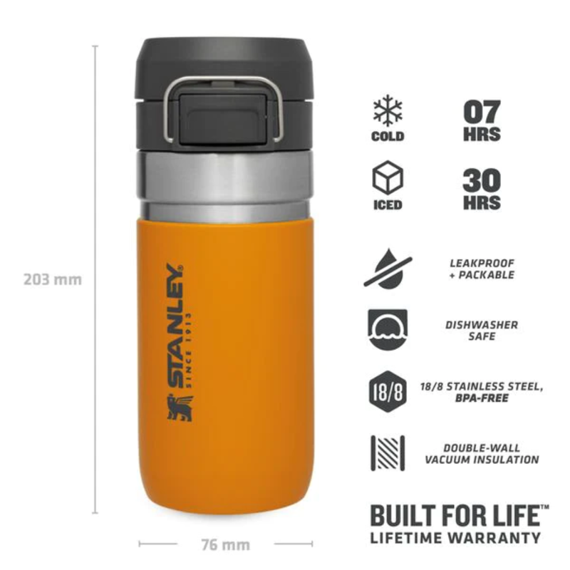Stanley Quick-Flip Water Bottle 0.47L in Saffron-1