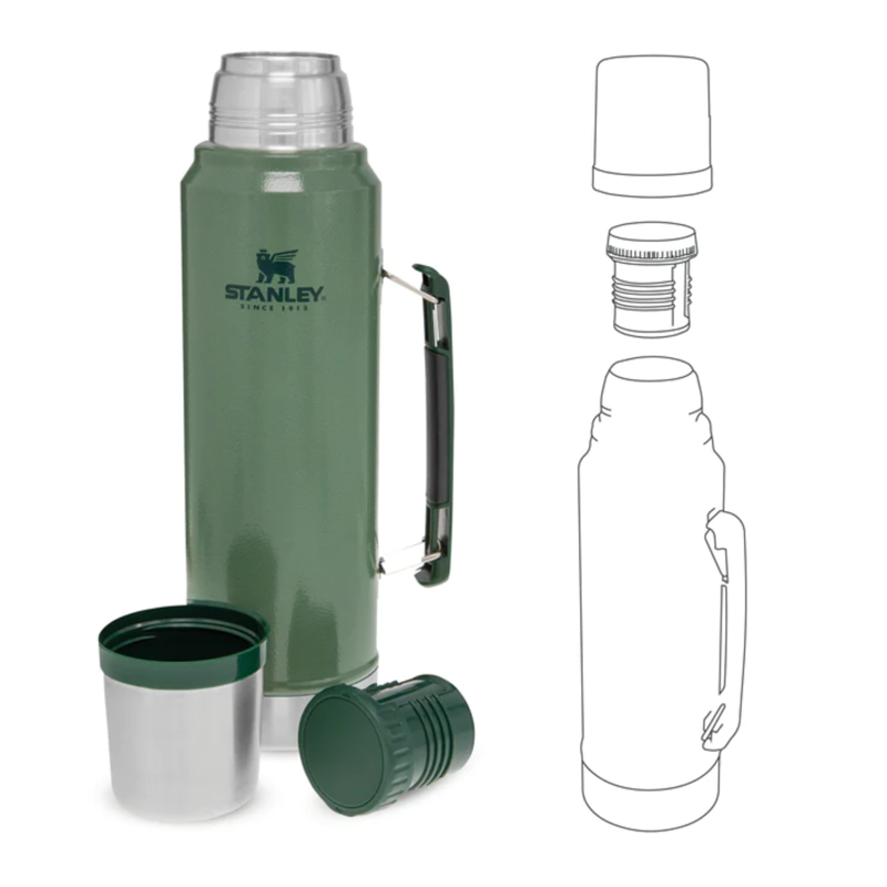 Stanley Classic Vacuum Bottle 1L in Hammertone Green-2