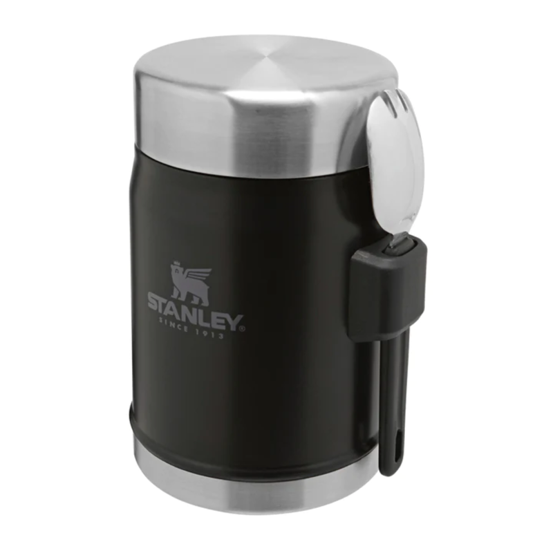 Stanley Legendary Food Jar + Spork 0.4L in Matte Black Pebble