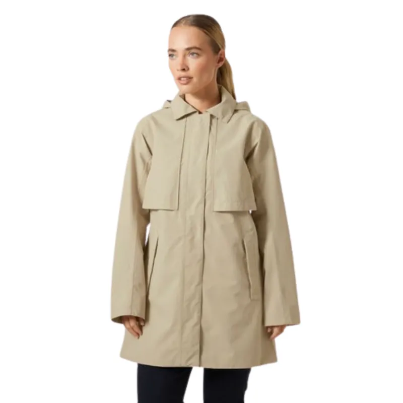 Helly Hansen Womens Lilja Rain Coat in Khaki / Sand