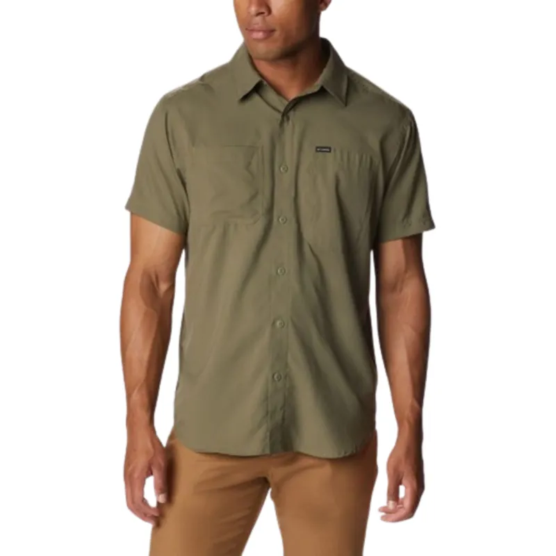 Columbia Mens Silver Ridge Utility Lite Short Sleeve in Stone Green