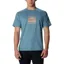 Columbia Mens Kwick Hike Graphic Short Sleeve Tee in Cloudburst Heather / Tested Tough PDX