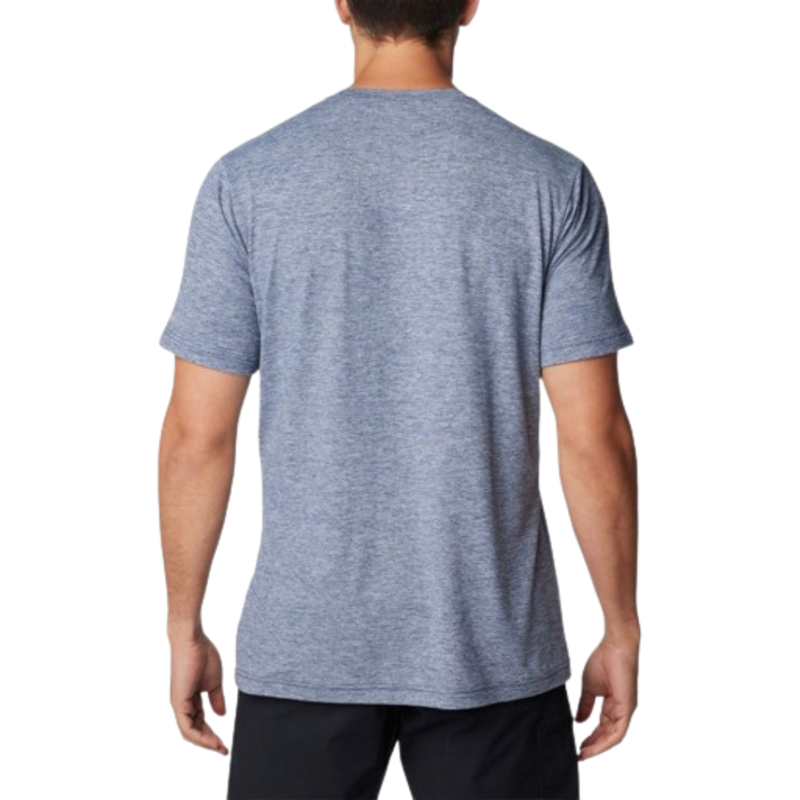 Columbia Mens Kwick Hike Graphic Short Sleeve Tee in Collegiate Navy-1