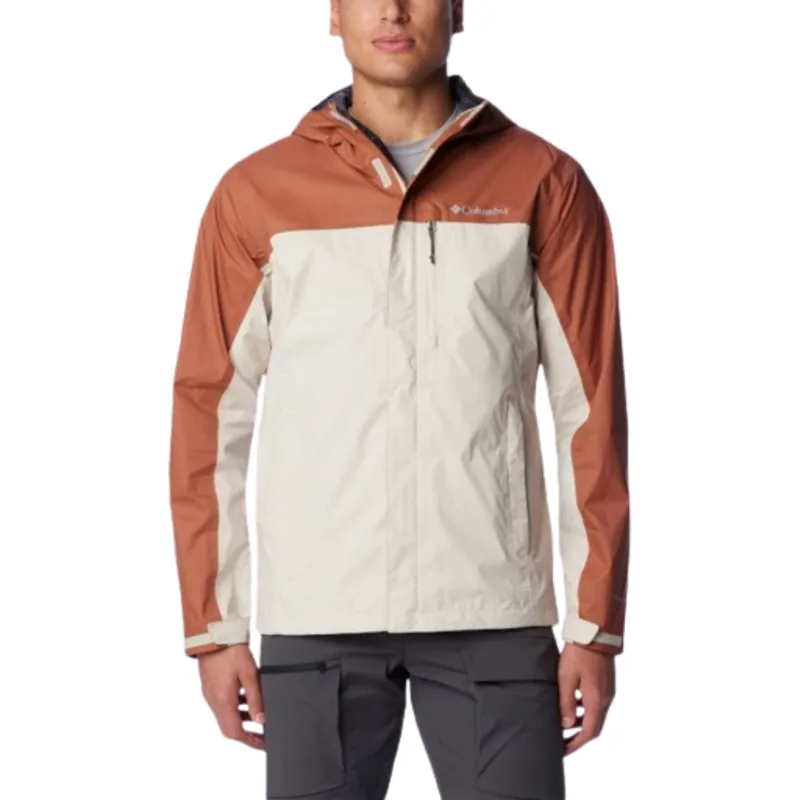 Columbia Mens Pouring Adventure II Jacket in Dark Stone / Auburn