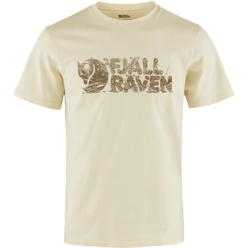 Fjallraven Men's Lush Logo T-shirt in Chalk White