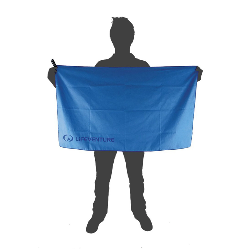 Lifeventure Recycled SoftFibre Trek Towel in Blue -1