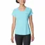 Columbia Womens Zero Rules Short Sleeve Shirt in Aquamarine