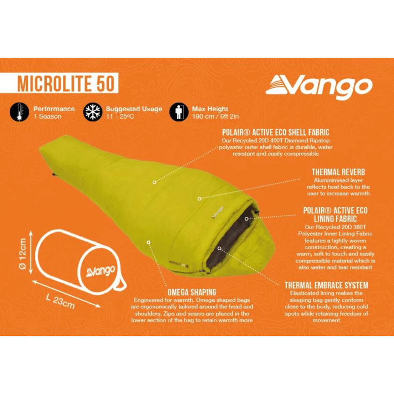 Vango Microlite 50 in Blazing Yellow-2