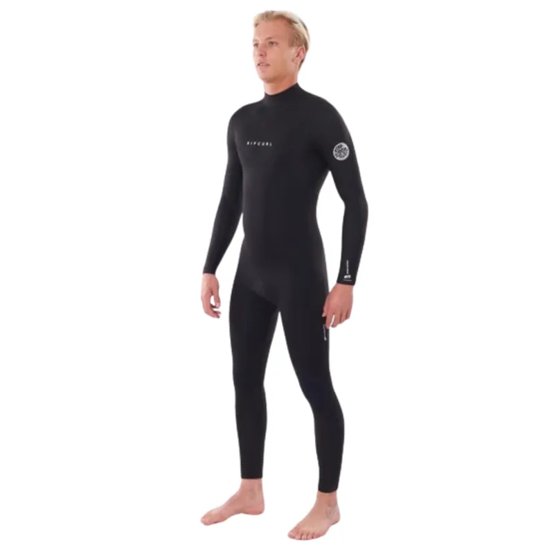 Rip Curl Mens Dawn Patrol 4/3GB Back Zip Steamer in Black