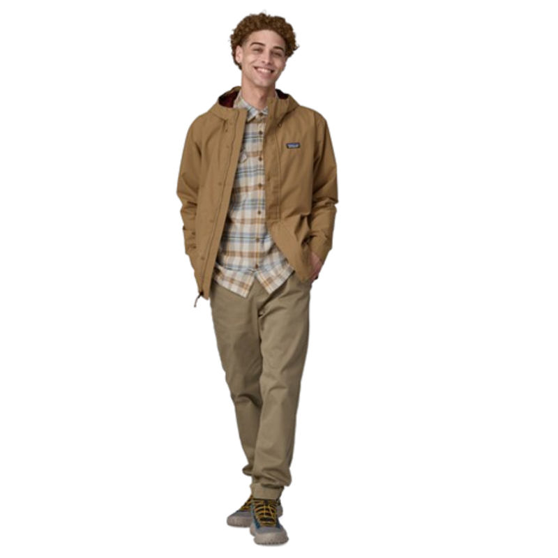 Patagonia Mens Jackson Glacier Rain Jacket in Grayling Brown