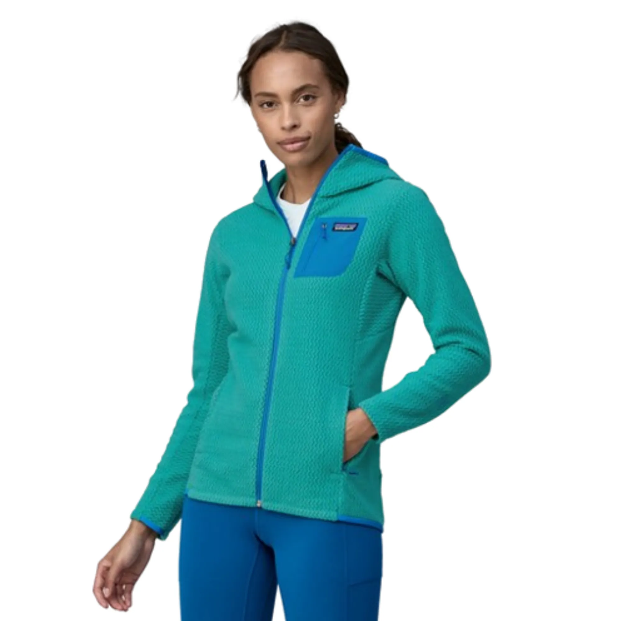 Patagonia Womens R1 Air Full Zip Hoody in Subtidal Blue