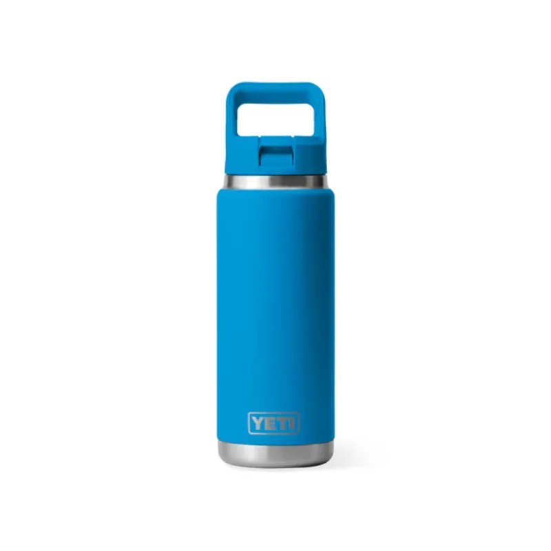 Yeti Rambler 26oz Straw Bottle in Big Wave Blue