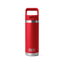 Yeti Rambler 18oz Straw Bottle in Rescue Red