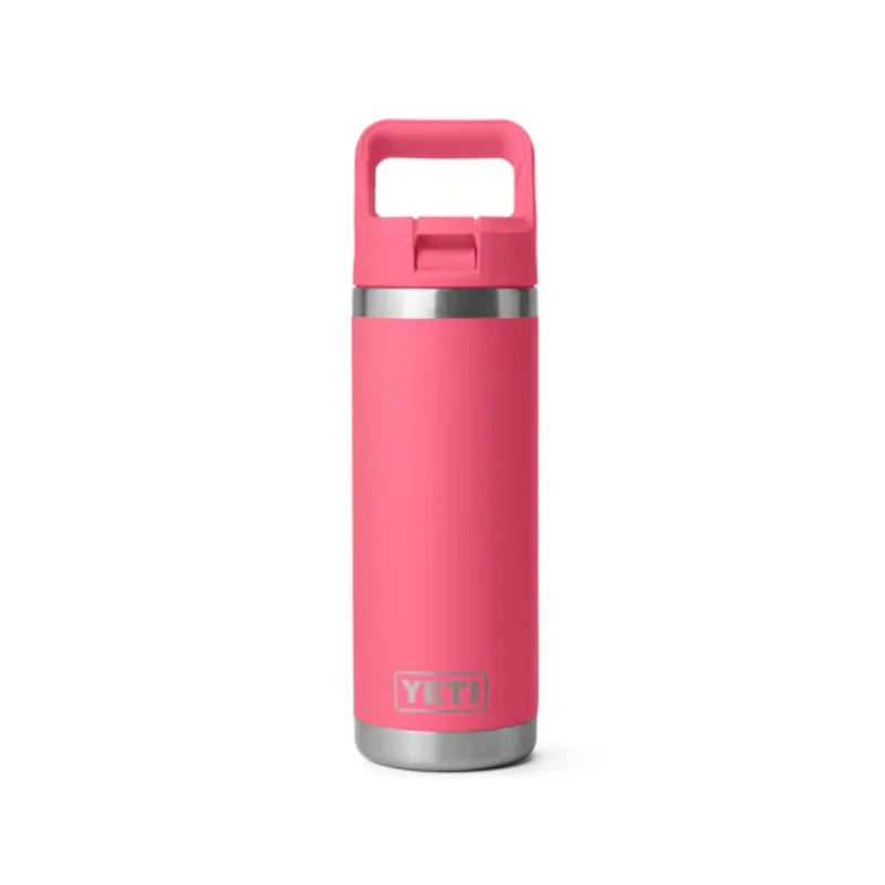 Yeti Rambler 18oz Straw Bottle in Tropical Pink